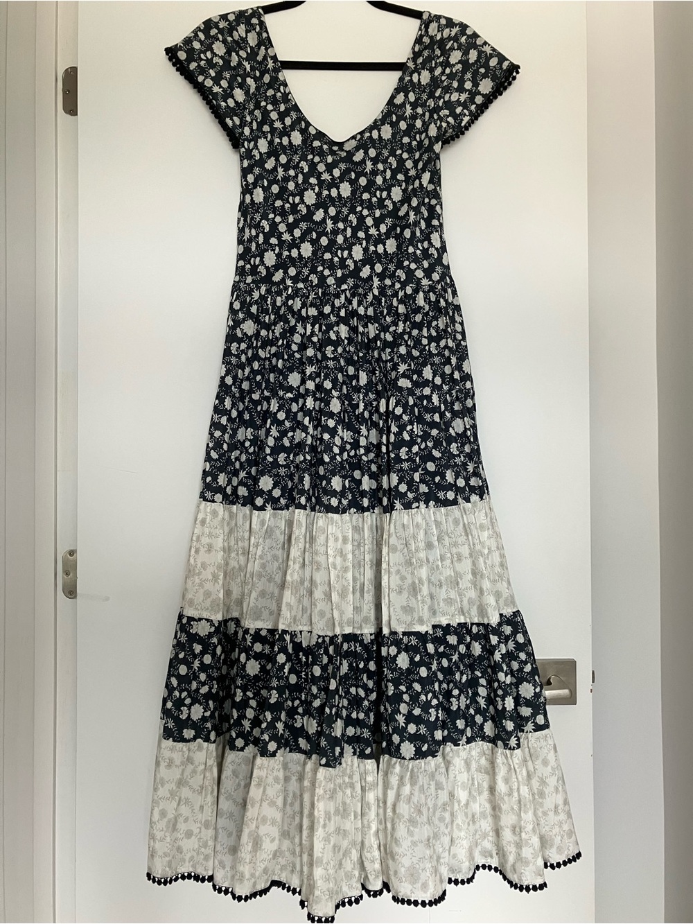 Athena Procopiou (XS) Floral Tiered Maxi Dress